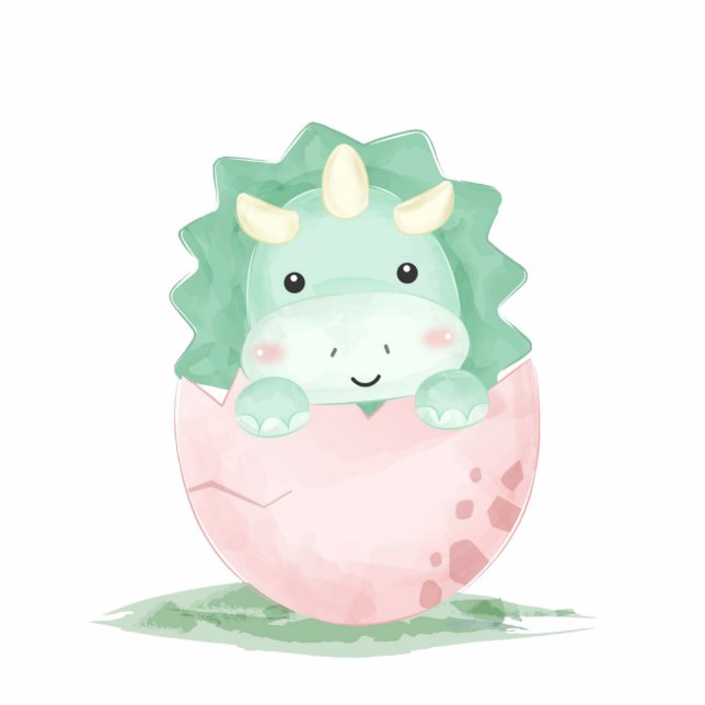 Green Dinosaur Baby Dusche Kuchen Topper Cutout Freistehende Fotoskulptur