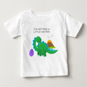 Green Dinosaur bekommt ein kleines Schwänzen Baby T-shirt