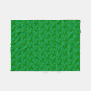 Green Dinosaur Christmas Fleece Blanket