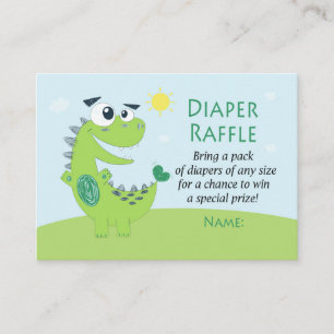 Green Dinosaur Diaper Raffles Tickets