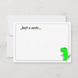 Green Dinosaur Drawing Custom Just a Note Mitteilungskarte