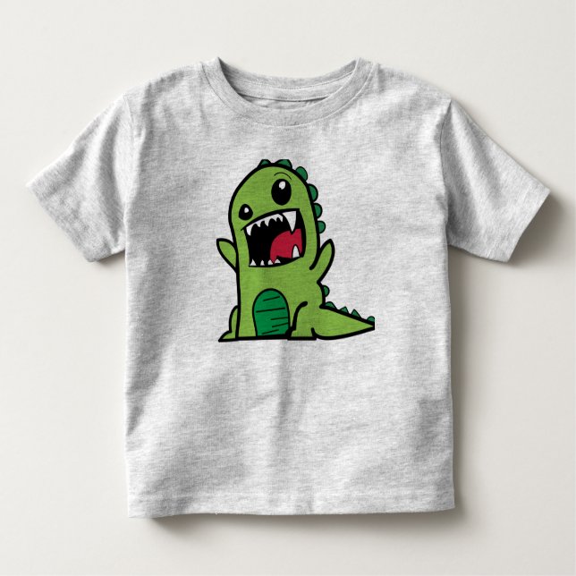 Green Dinosaur Kinderkleid Kleinkind T-shirt (Vorderseite)