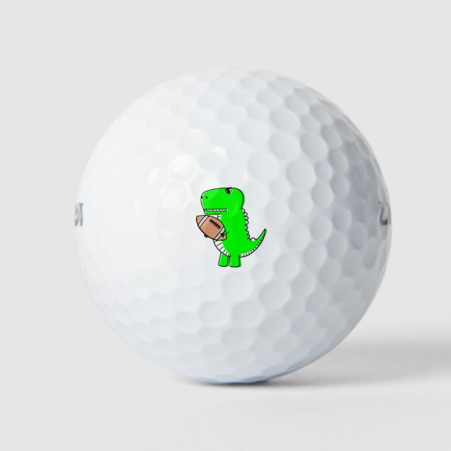 Green Dinosaur Lieben Football Golfball (Vorderseite)