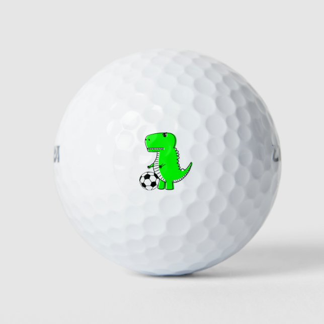 Green Dinosaur Lieben Fußball Golfball (Vorderseite)