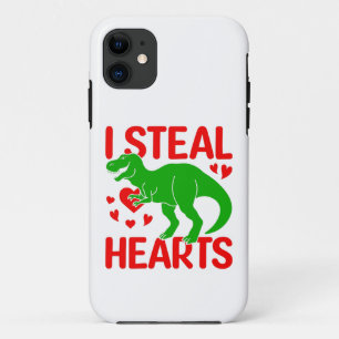 Green Dinosaur Valentine I Steal Hearts Case-Mate iPhone Hülle