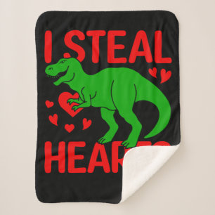 Green Dinosaur Valentine I Steal Hearts Sherpadecke