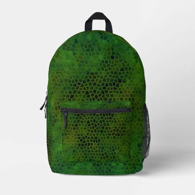 Green Dinosaur versteckt Bedruckter Rucksack (Vorderseite)