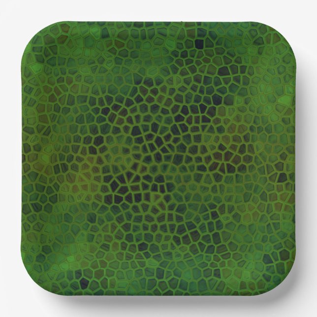 Green Dinosaur versteckt Pappteller (Vorderseite)