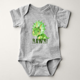 Green Dinosaurier Baby Bodysuit Baby Strampler