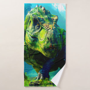 Green Dinosaurier Badehandtuch