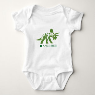 Green Dinosaurier RAWR!!! Baby Strampler