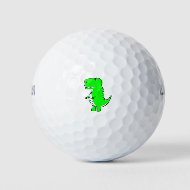 Green Dinosaurier Zeichnend Golfball (Vorderseite)