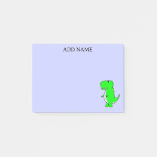 Green Dinosaurier Zeichnend Individuelle Name Post-it Klebezettel