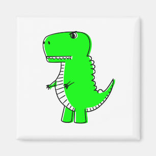 Green Dinosaurier Zeichnend Magnet