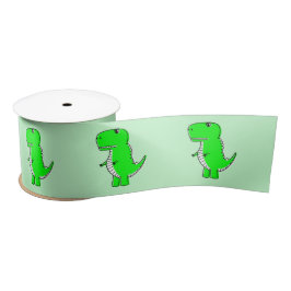 Green Dinosaurier Zeichnend Satinband