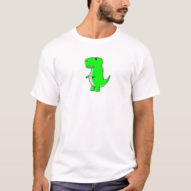Green Dinosaurier Zeichnend T-Shirt (Vorderseite)