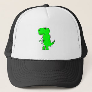Green Dinosaurier Zeichnend Truckerkappe