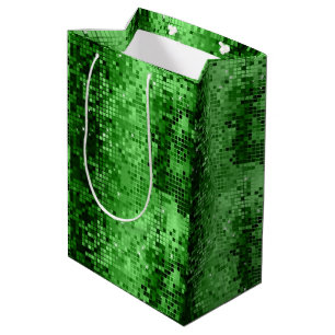 Green Disco Glitzer und Glitzern Mittlere Geschenktüte