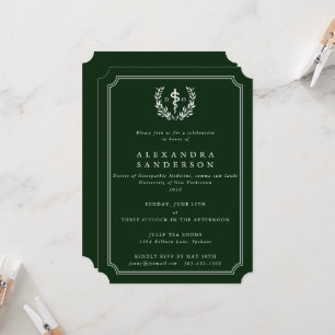 Green Doctor of Osteopathic Medicine Abschluss Einladung