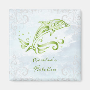 Green Dolphin Personalisiert Magnet