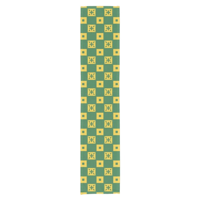 Green Domino Table Runner Kurzer Tischläufer (Vorderseite)