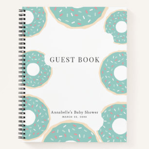 Green Donut Baby Dusche Sprinkle Notizbuch