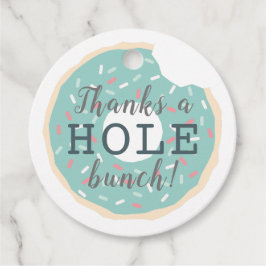 Green Donut Baby Dusche Vielen Dank Geschenkanhänger