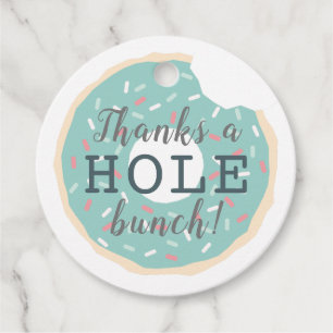 Green Donut Baby Dusche Vielen Dank Geschenkanhänger