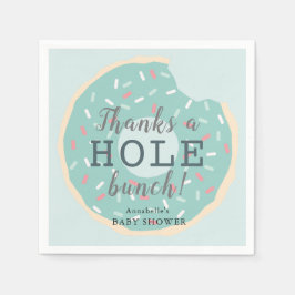 Green Donut Baby Dusche Vielen Dank Serviette