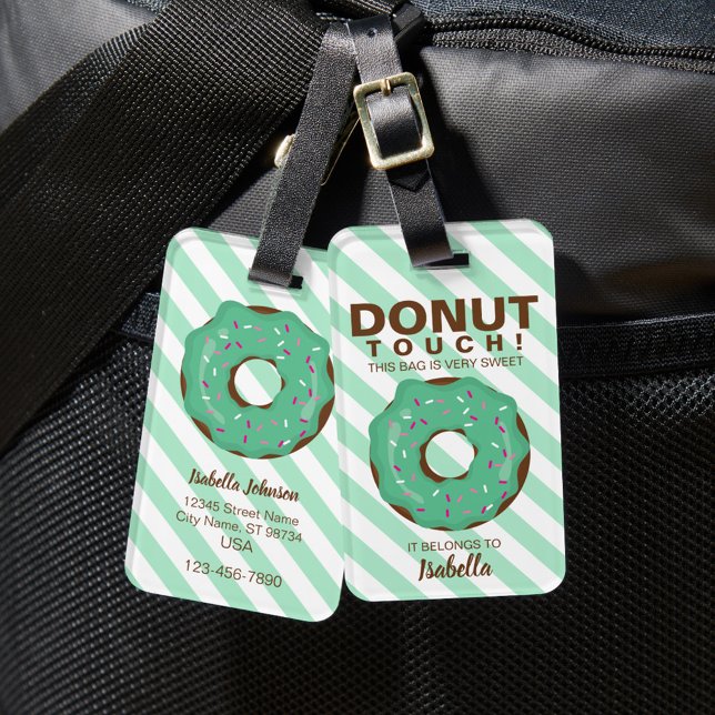 Green Donut Luggage Tag Gepäckanhänger (Von Creator hochgeladen)