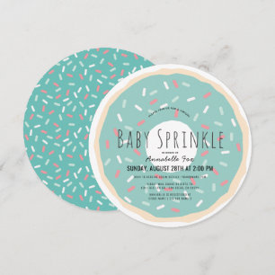 Green Donut Virtual Baby Sprinkle Dusche Einladung