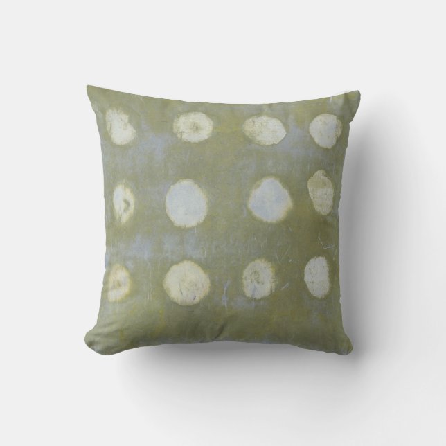 Green Dot Throw Kissen (Vorderseite)
