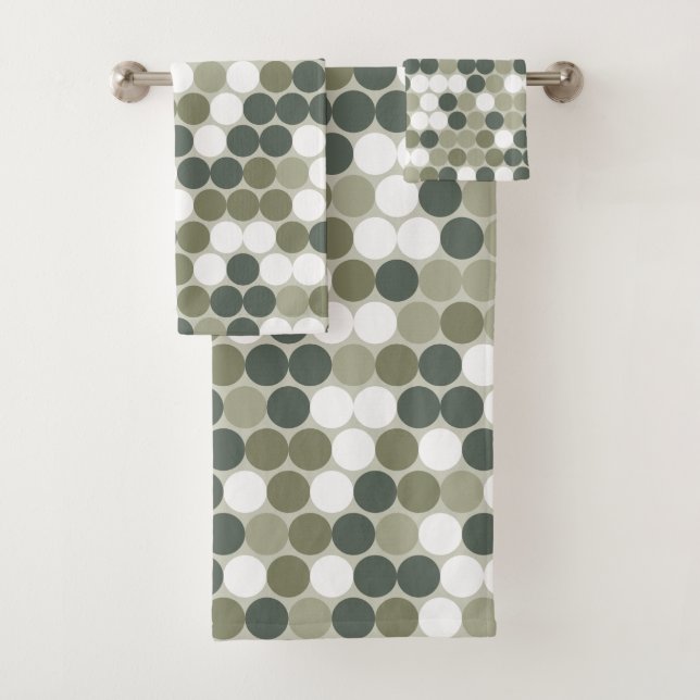 Green dots badhandtuch set (Insitu)
