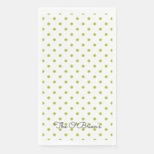 Green Dots St Patricks Day NAME Spring Fun Serviette