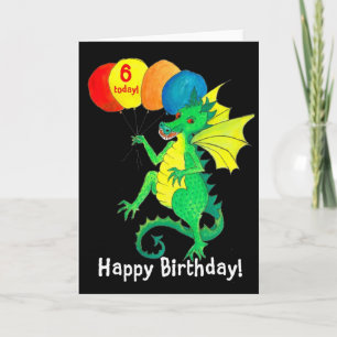 Green Dragon 6. Geburtstagskarte Karte