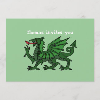 Green Dragon Birthday Einladung