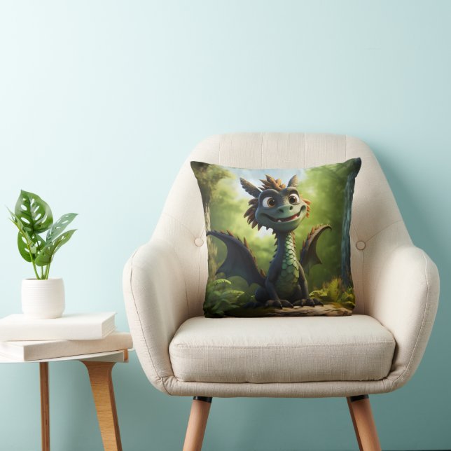 Green Dragon Cartoon Kissen (Stuhl )
