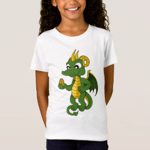 Green Dragon Cartoon T - Shirt
