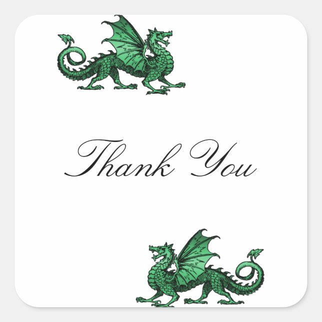 Green Dragon Danke Stickers (Vorderseite)