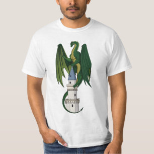 Green Dragon Design auf einem weißen T - Shirt