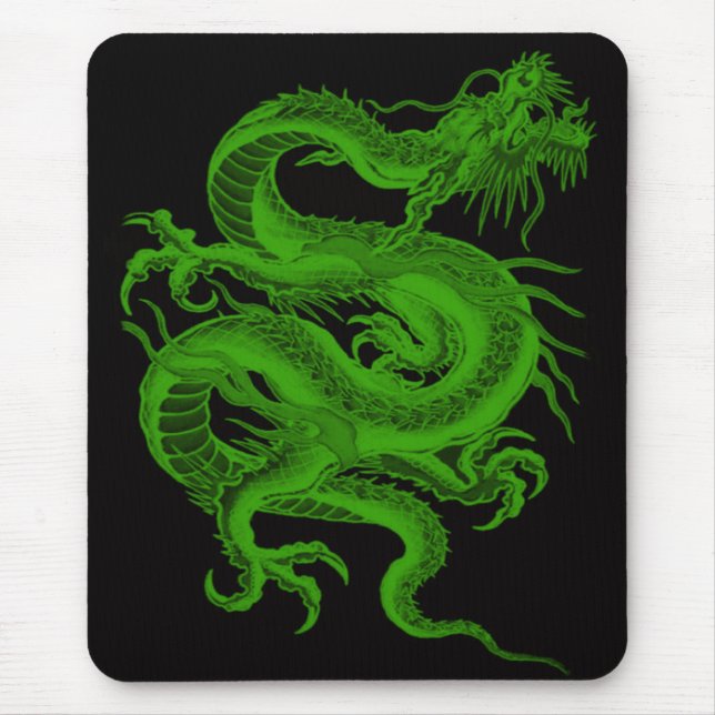 Green Dragon Draco Mouse Pad Mousepad (Vorne)
