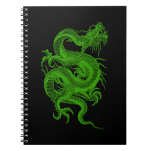 Green Dragon Draco Spiro Notebook Notizblock