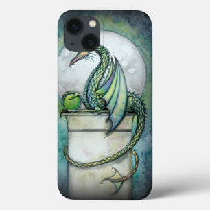 Green Dragon Faiasy Fantasy Art Artwork Fairies iPhone 13 Hülle