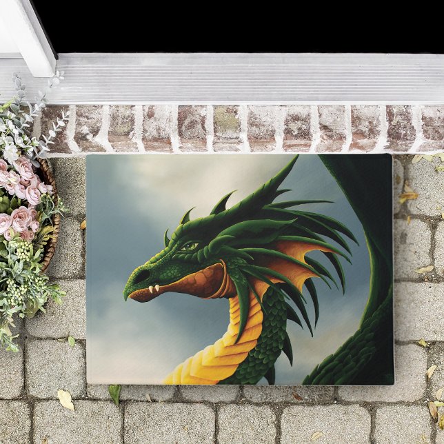 Green Dragon Fantasy Fußmatte (Von Creator hochgeladen)