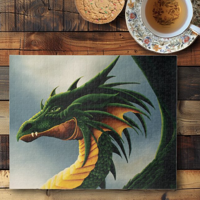 Green Dragon Fantasy Puzzle (Von Creator hochgeladen)