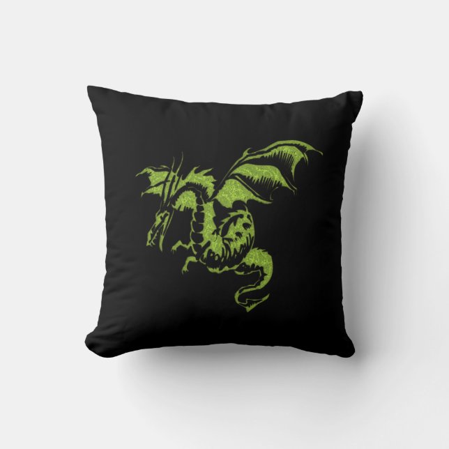 Green Dragon Kissen (Vorderseite)