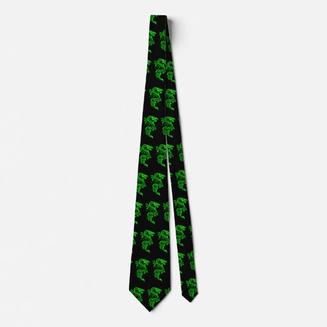 Green Dragon Neck Tie Krawatte (Vorderseite)