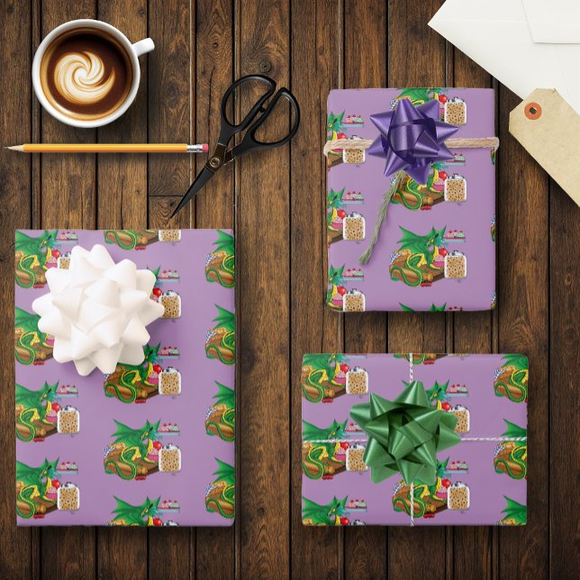 Green Dragon Pastry Koch Geschenkpapier Set (Von Creator hochgeladen)