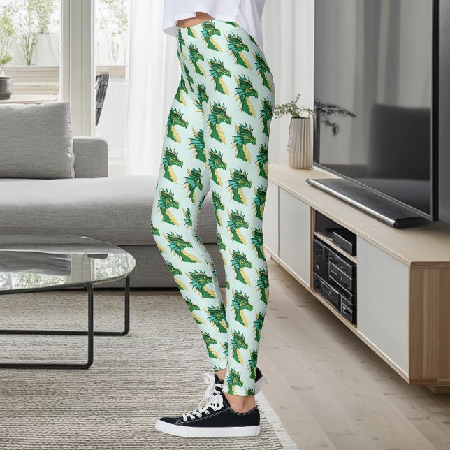 Green Dragon Portrait Leggings (Von Creator hochgeladen)