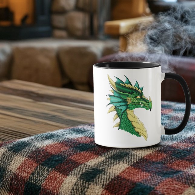 Green Dragon Portrait Tasse (Von Creator hochgeladen)